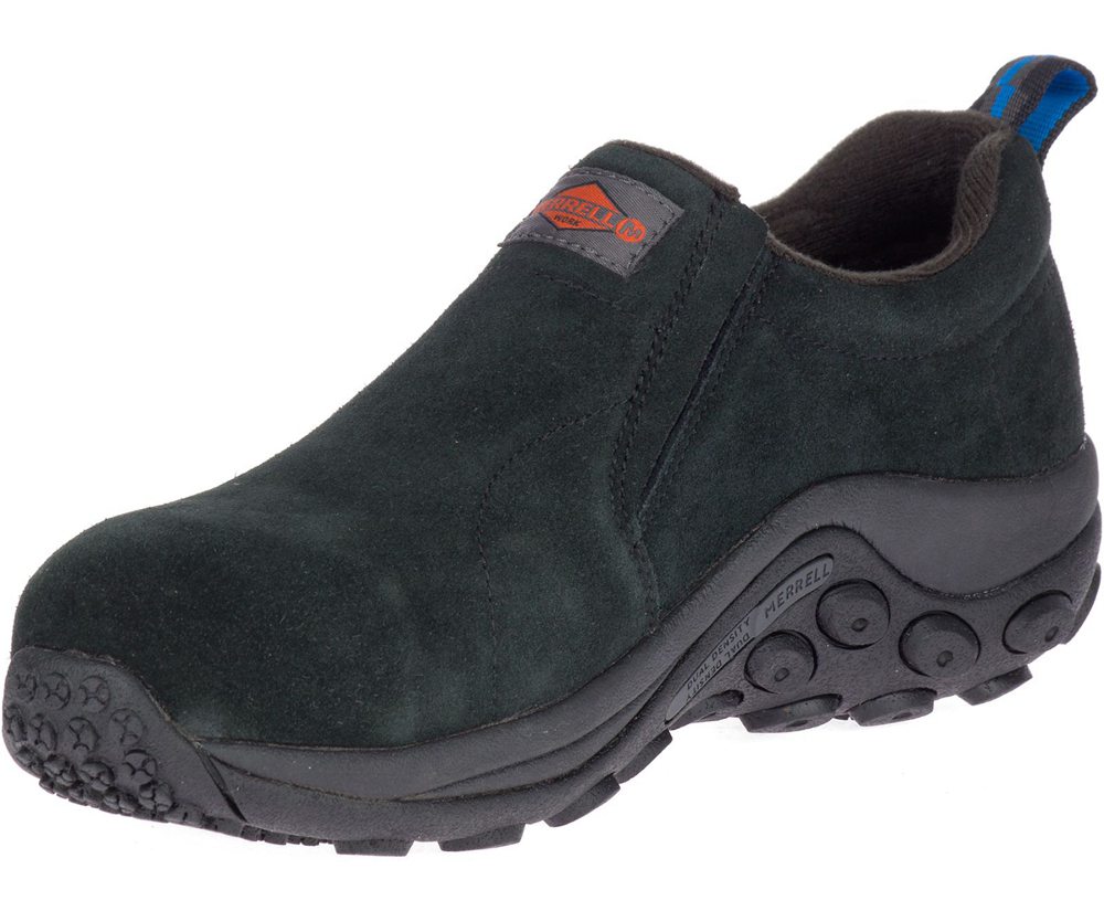Merrell Slip Ons Black - Jungle Moc Alloy Toe Work - Womens 05DZBXASG